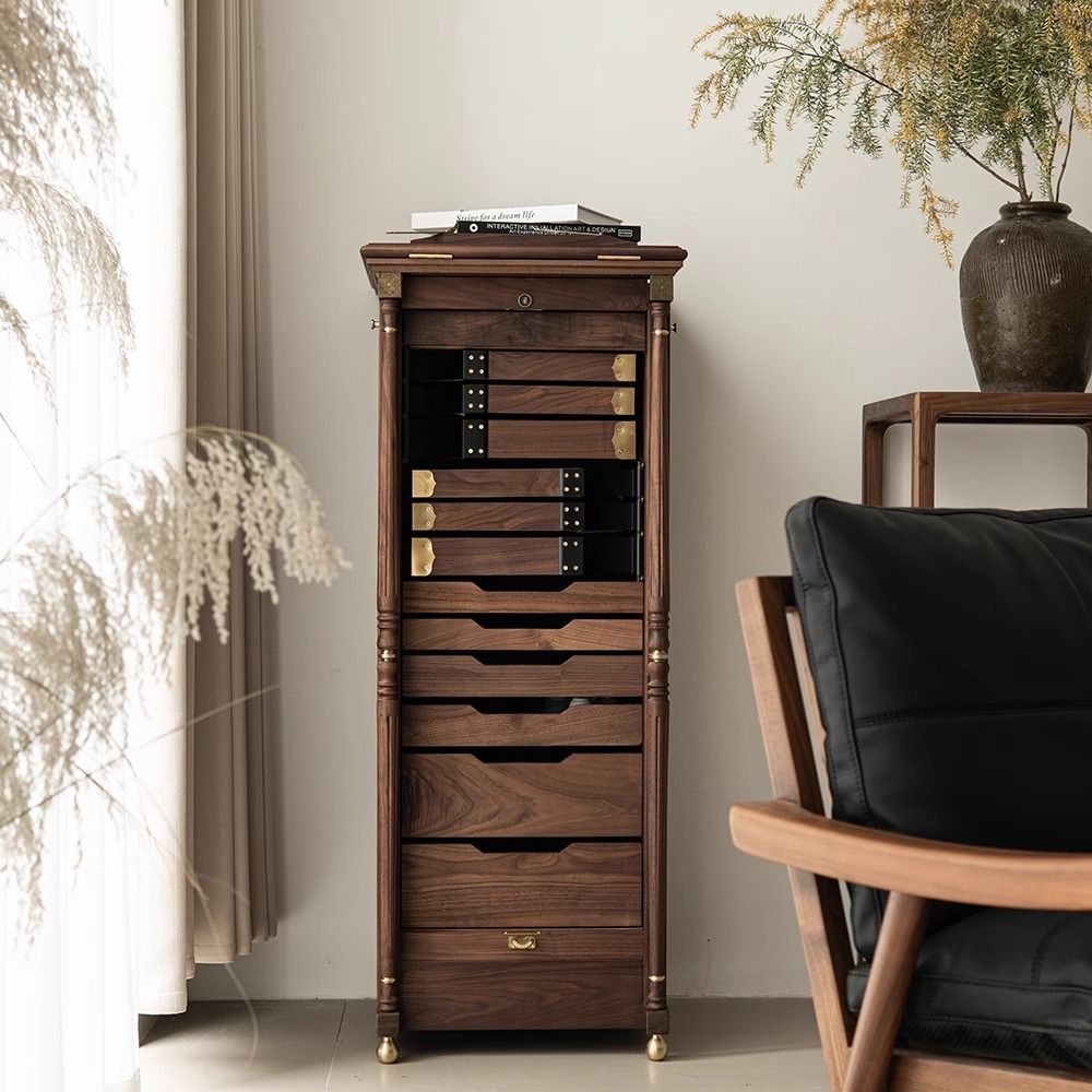 黑胡桃木牙科柜茶具文玩首饰柜