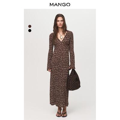 MANGO女装连衣裙2025秋装