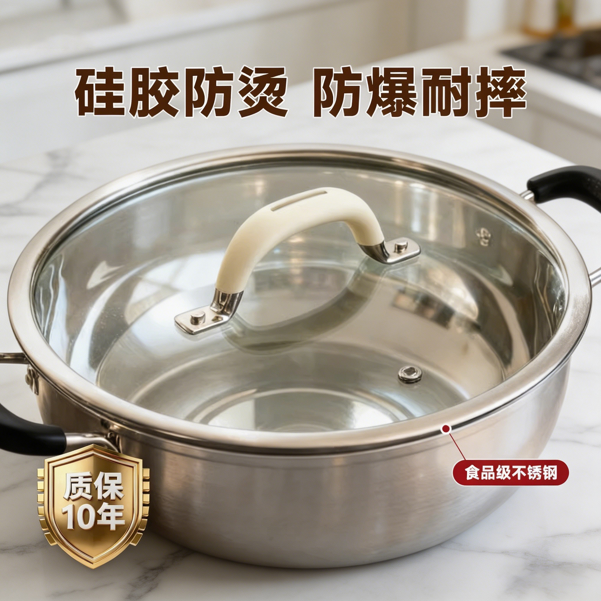 锅盖汤锅钢化玻璃炖锅盖子万能通用26家用22防烫炒锅24cm盖子配件