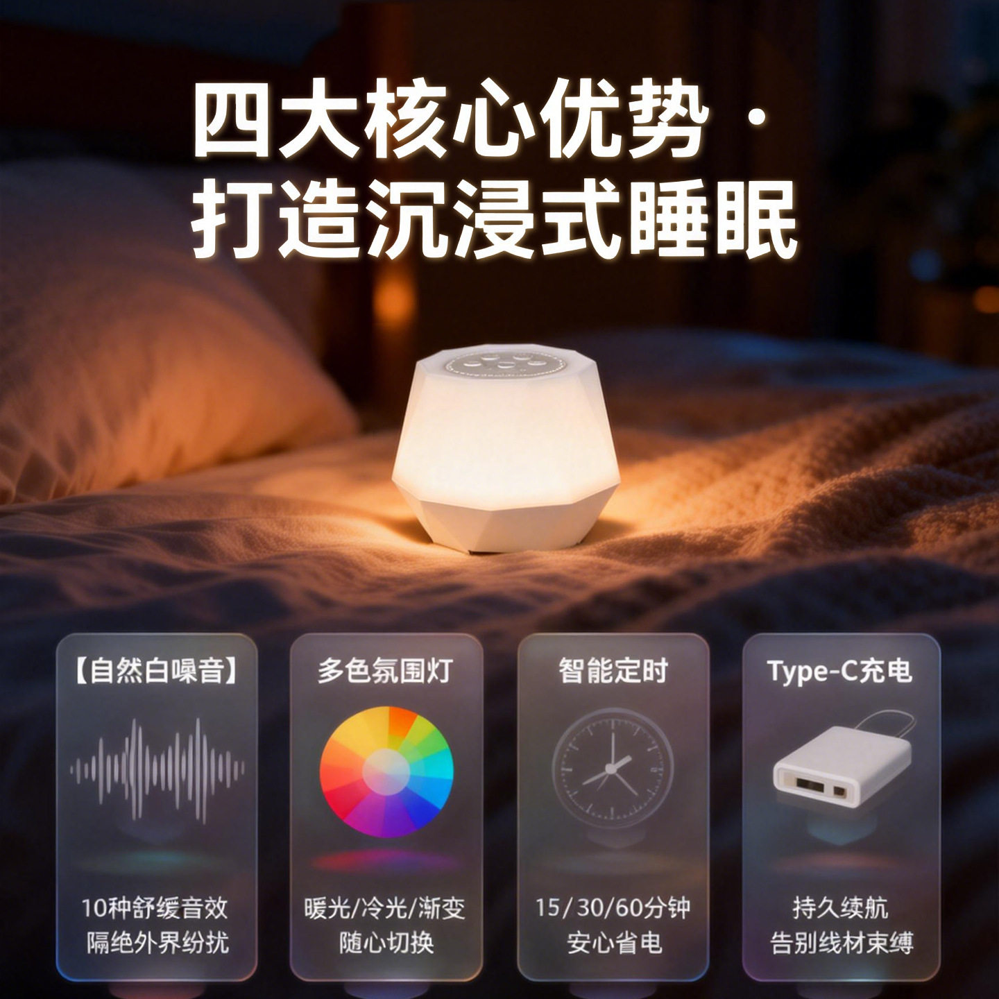 白噪音睡眠仪智能充电定