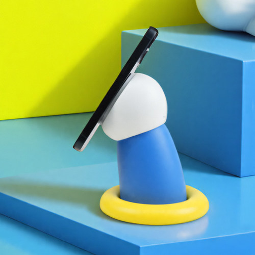 创意magsafe磁吸无线充手机支架叮当猫桌面充电底座iPhone待机架