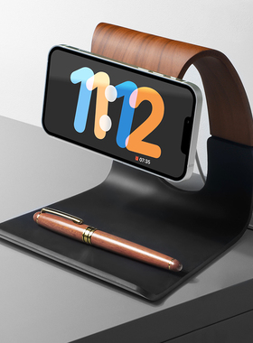 适用iPhone13MagSafe无线充手机支架苹果多功能桌面置物收纳架座