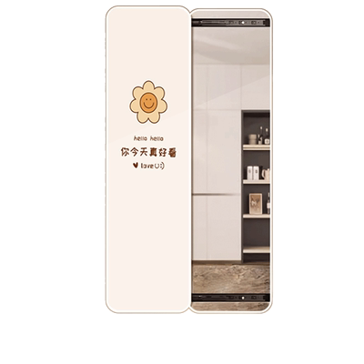 隐藏式全身镜装饰画推拉穿衣镜