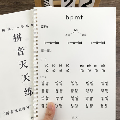 25新版汉语拼音幼小衔接每日一练