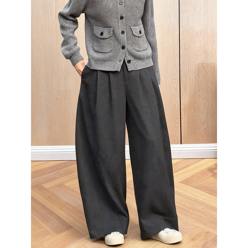 时尚气质日系通勤风高腰阔腿裤女
