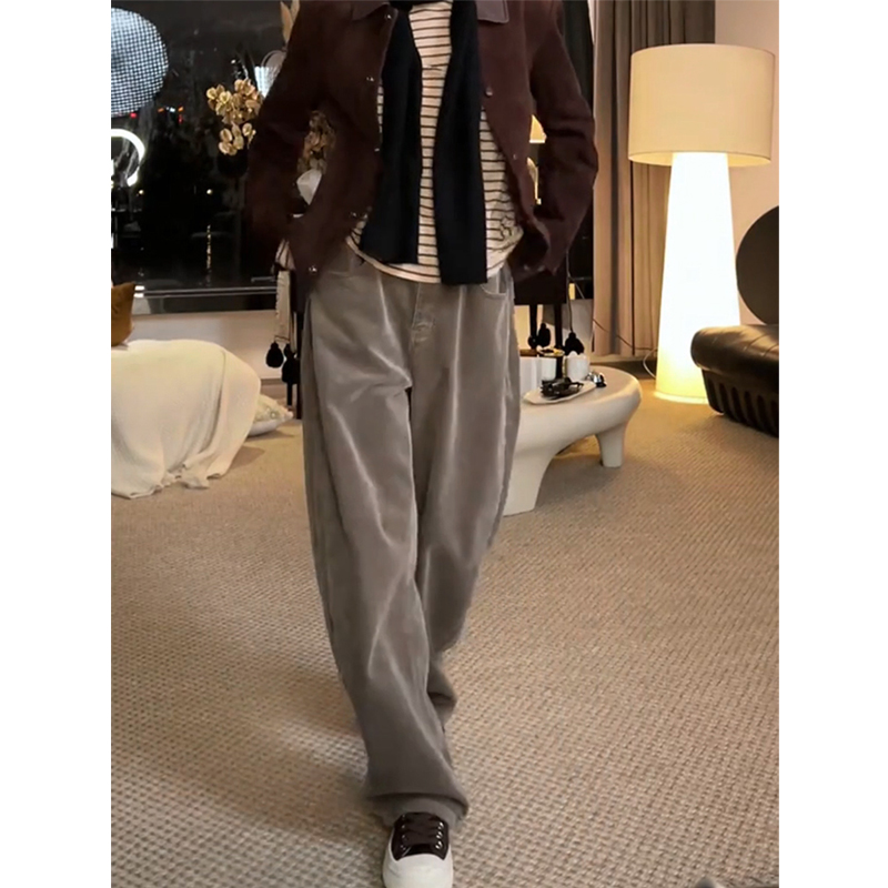 加绒加厚保暖舒适松紧腰休闲裤女