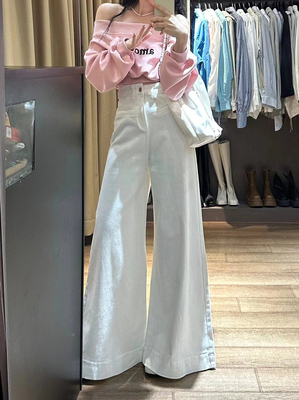 时尚简约百搭直筒牛仔裤