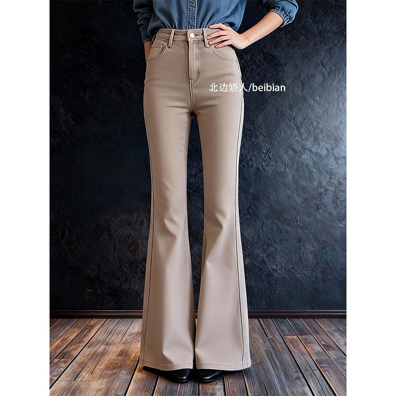 极简风高腰提臀刺绣微喇牛仔裤女2026早春修身显瘦百搭通勤休闲裤,女装/女士精品,大码裤装,淘宝优惠券,粉丝福利购,淘宝优惠卷