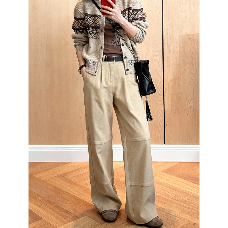 美式复古高腰显瘦工装休闲裤女20