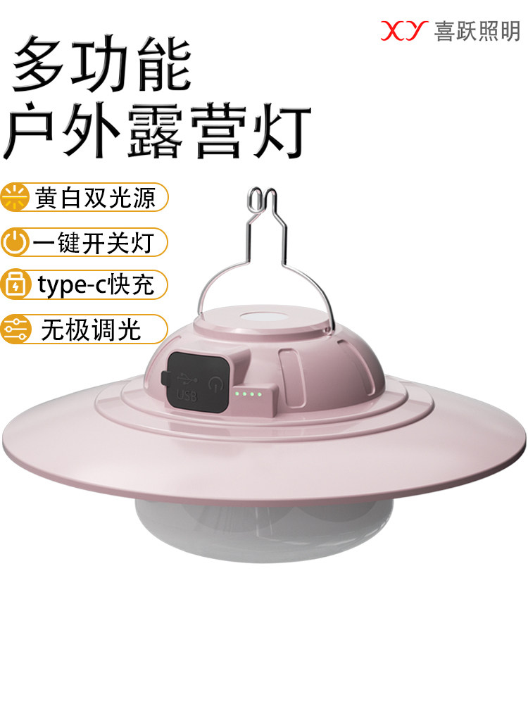户外露营灯超长续航充电照明灯大容量便携野营灯LED停电应急球泡