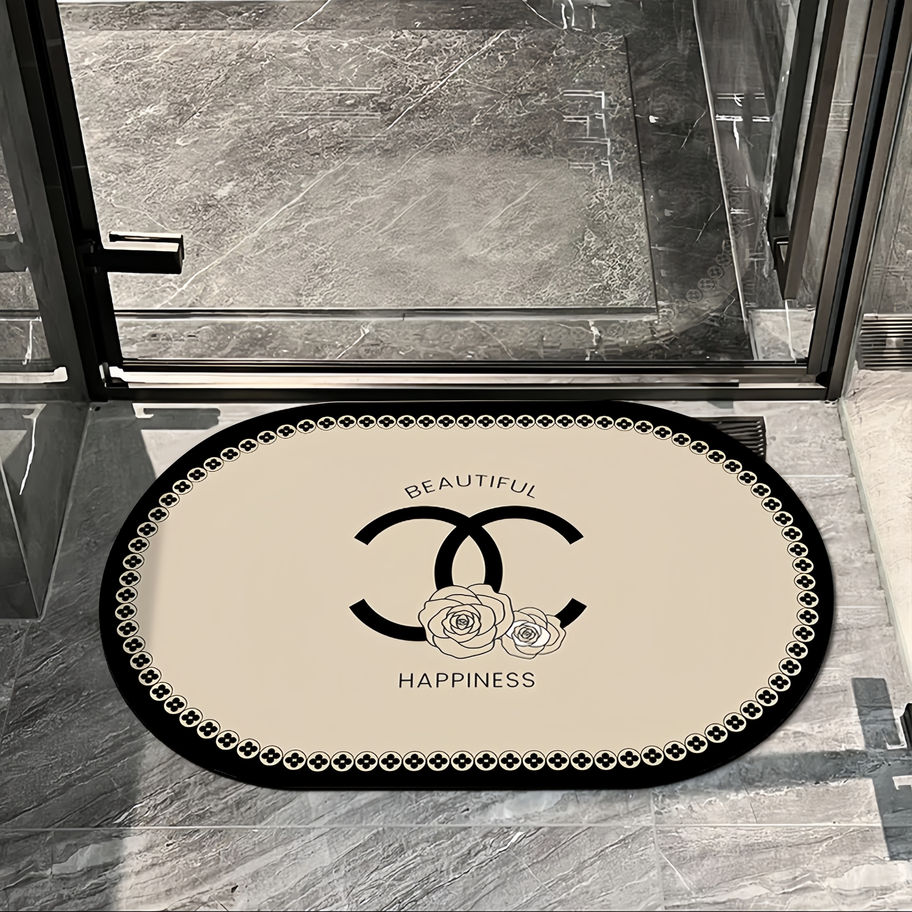 日本硅藻泥浴室吸水地垫卫生间门口防滑速干耐脏地垫厕所浴室脚垫