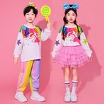 多巴胺2025秋季新款儿童演出服小学生啦啦队运动会服幼儿园蓬蓬裙