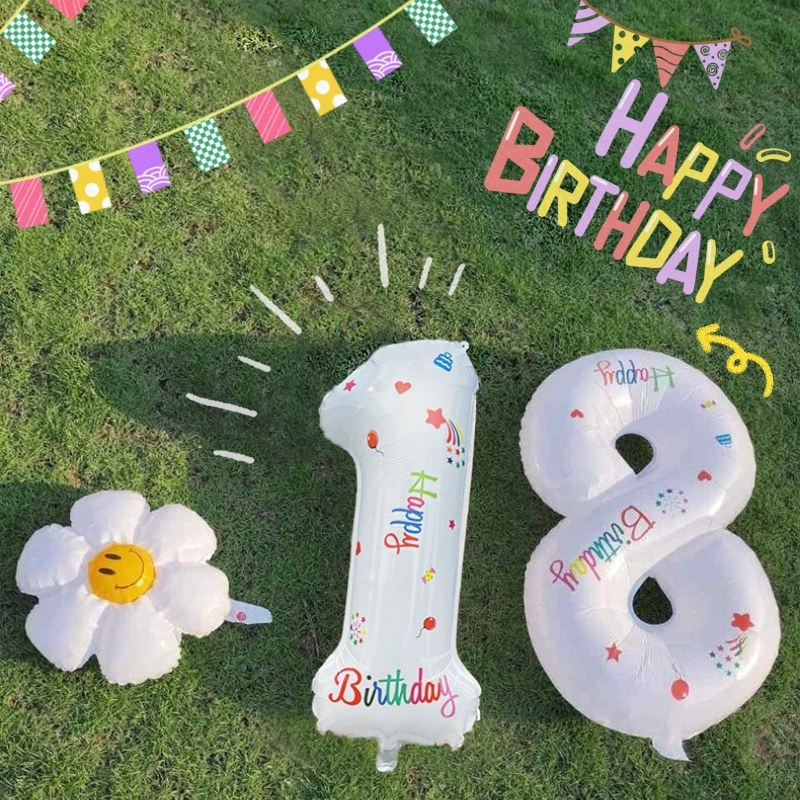 国庆节32寸白色铝膜数字球生日派对背景装饰户外场景布置拍照道具,节庆用品/礼品,气球,淘宝优惠券,粉丝福利购,淘宝优惠卷