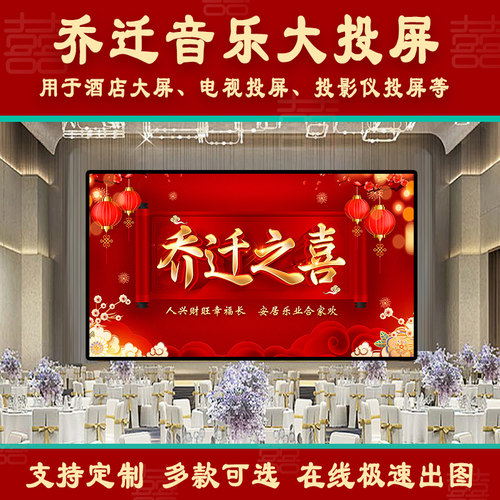 乔迁之喜音乐投屏氛围定制文字