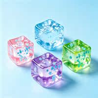 Maltose snowflake ice cube Squeeze Fun Stress-relieving toy, transparent ice cube, high appearance level, stress-relieving wonder, squeeze release cross thumbnail 5