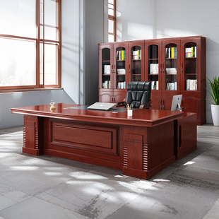 大气老板桌办公桌椅组合简约现代总裁桌经理新中式 大班台办公室桌