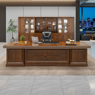 老板桌办公桌简约现代总裁桌经理主管桌椅新中式 大班台办公室家具