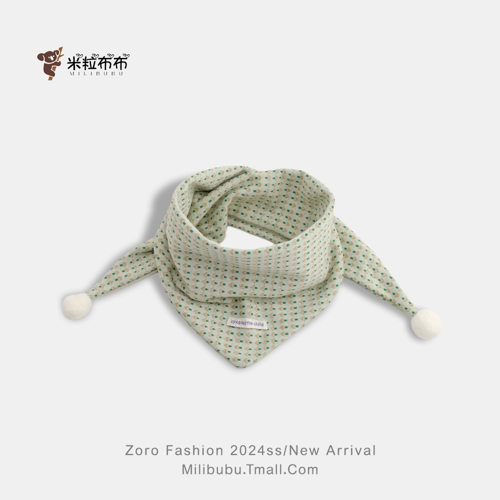 儿童韩版小清新围巾宝宝秋冬保暖复古三角巾男女宝户外防风围脖冬