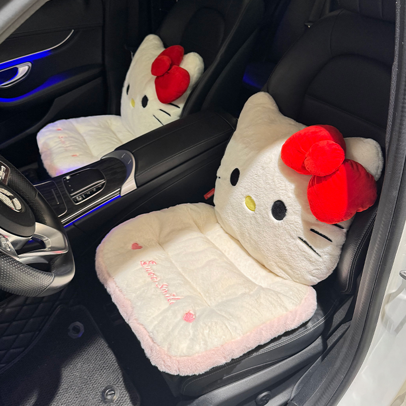 汽车坐垫冬季毛绒座椅靠垫