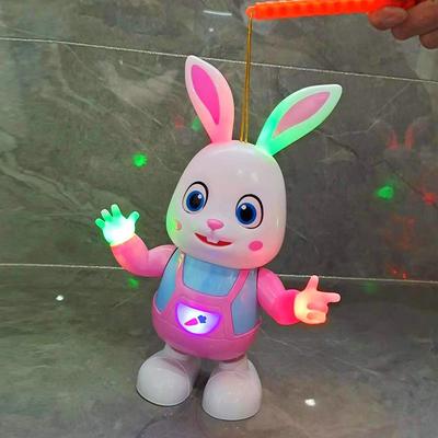 电动跳舞小兔子灯笼玩具打鼓兔元宵节花灯笼儿童手提发光音乐灯笼