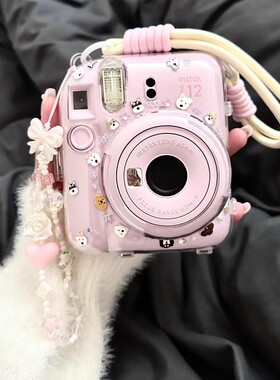 透明拍立得保护壳高颜值防摔硅胶硬壳适用于mini1211带挂绳水晶壳