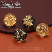 旗袍衬衫 纽扣金箔树脂圆形扣古风汉服唐装 精致装 新中式 饰扣子袖 扣