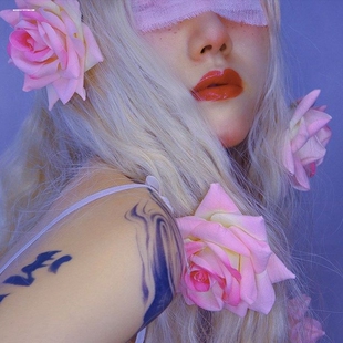 复古红色玫瑰发夹女大红花侧边刘海鸭嘴夹子发卡假花头饰拍照道具