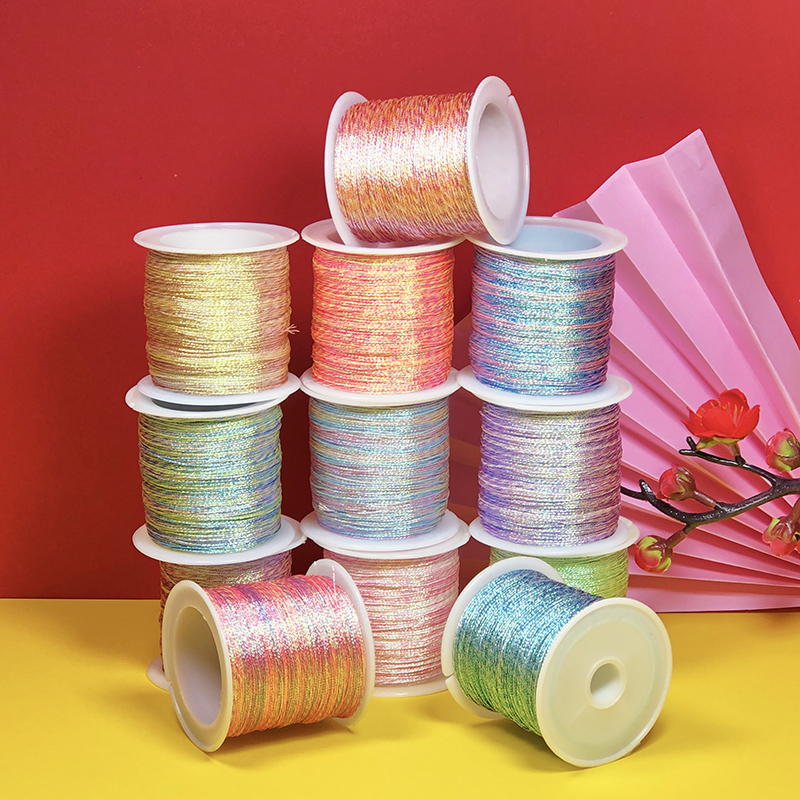 段染幻彩金银股线 3股6股9股 手工编织线DIY饰品缠绕线古风流苏线