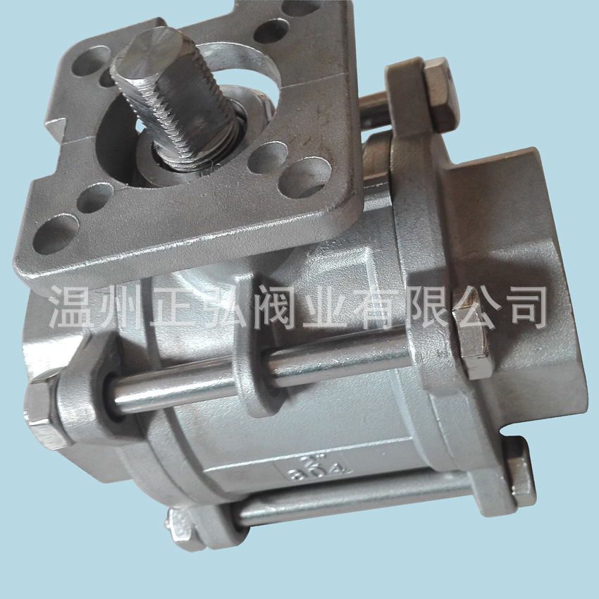 厂家现货 正304不锈钢三片式高平台球阀1000WOG气动阀门2.5寸DN65