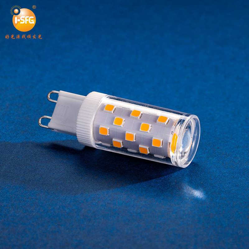 顺发光g9led玉米灯33灯珠陶瓷+PC罩2835无频闪ac230灯泡厂家