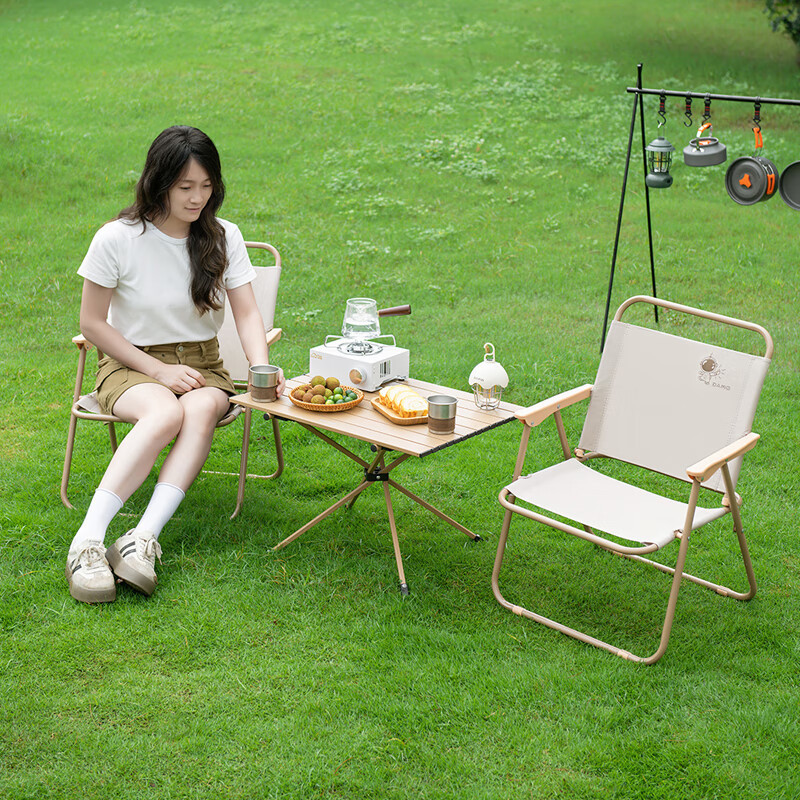 大迈露营桌椅套装-热带棕DM-2015*1+DM-2013*2 1桌2椅