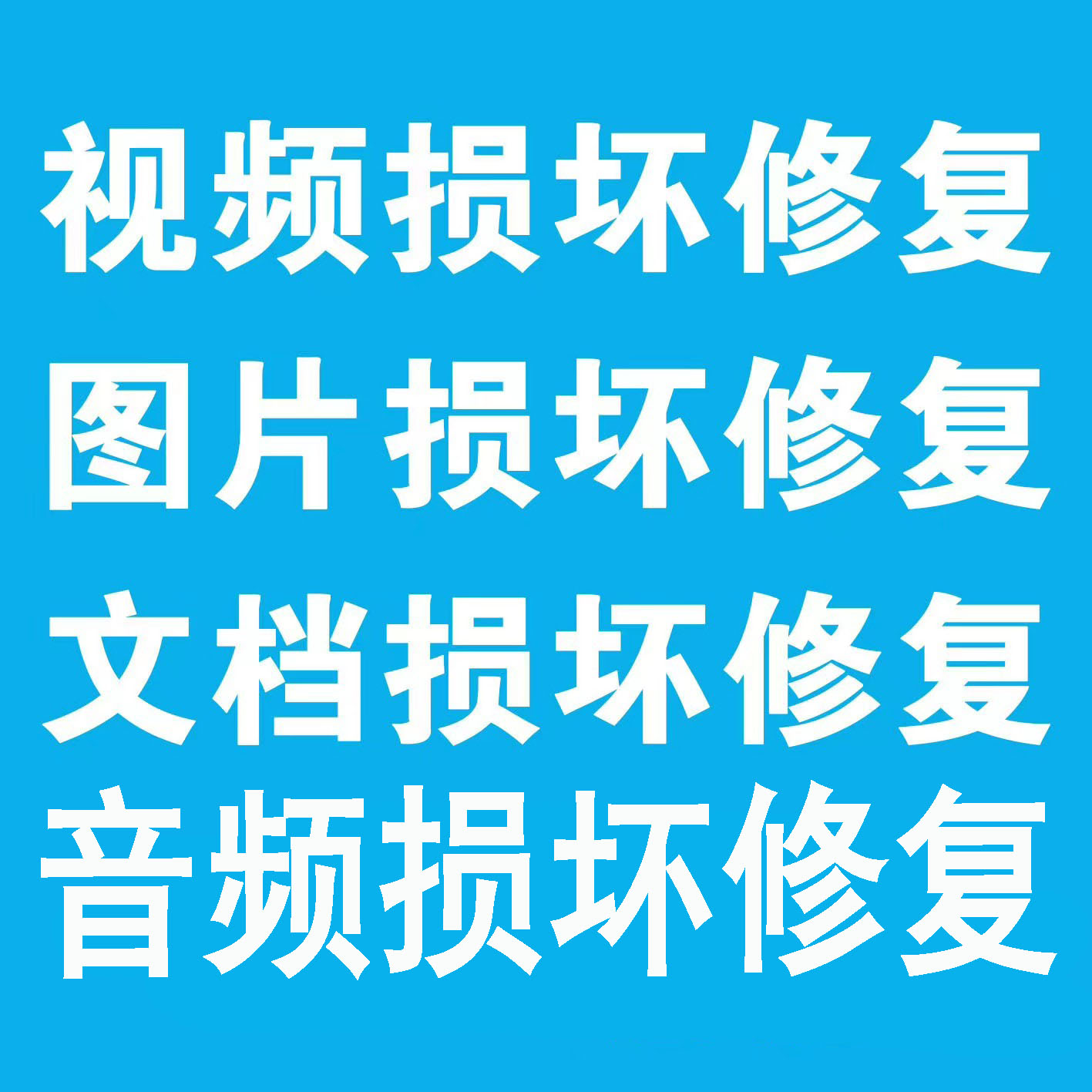 损坏视频Mp4 Mov修复图片音频单反相机SD卡文件打不开不显示黑屏