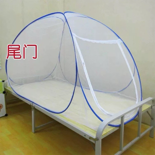 尾开门蚊帐 上铺蚊帐床尾门 侧边蚊帐 蚊帐侧面拉链 学生住校专用