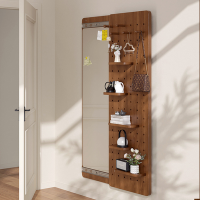 【送货上门】实木洞洞板推拉镜