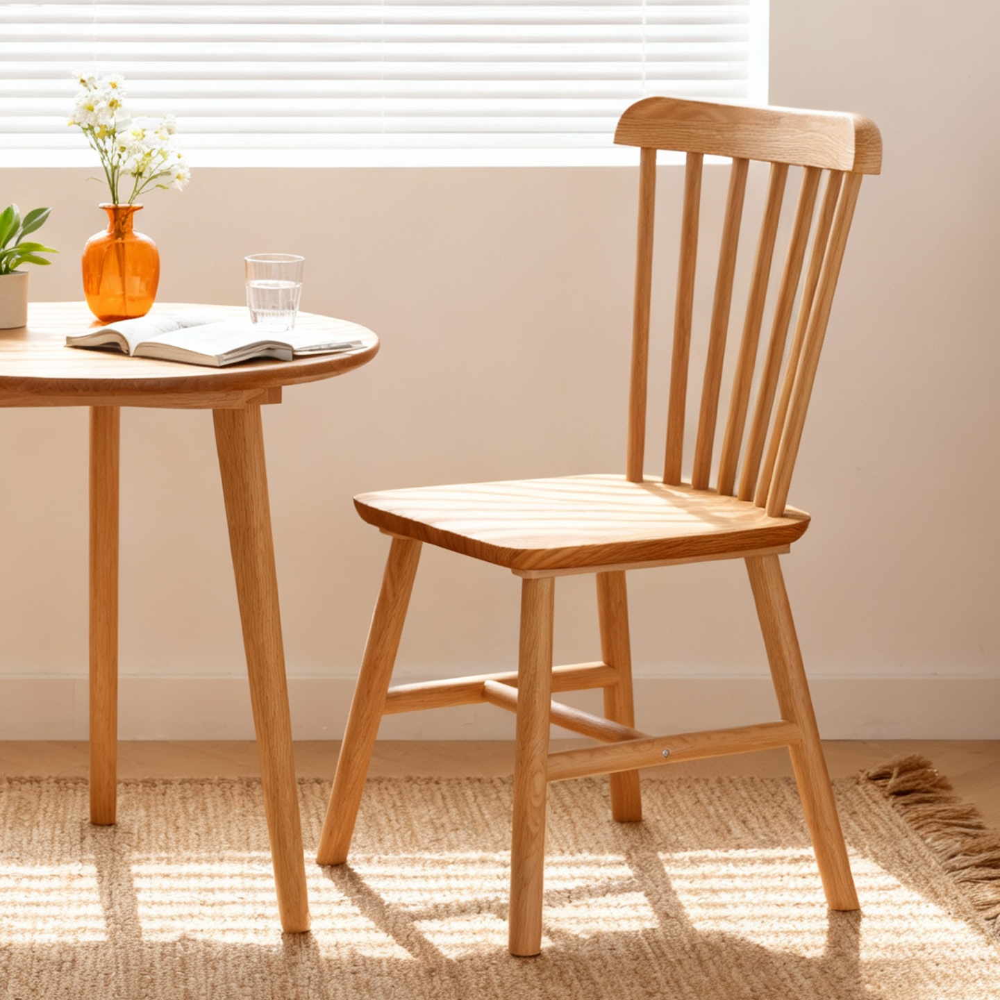 实木温莎椅子家用加厚靠背椅简约中古茶桌椅轻奢高级餐厅吃饭椅子,住宅家具,餐椅,淘宝优惠券,粉丝福利购,淘宝优惠卷