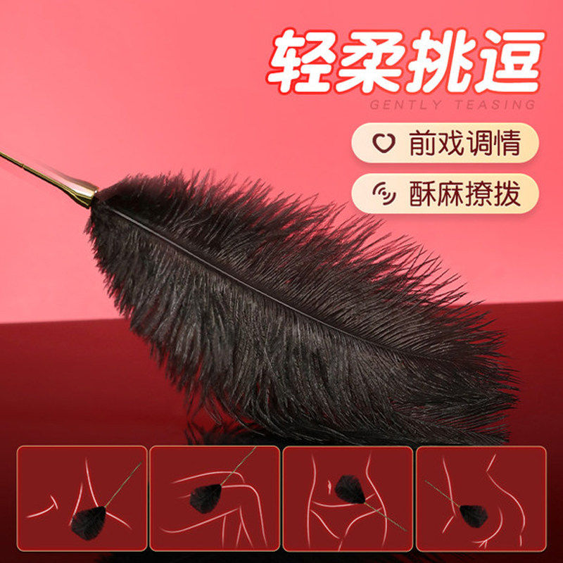 sm调情小玩具阴蒂刺激女下体用羽毛棒夫妻房事助爱合欢情趣性玩具