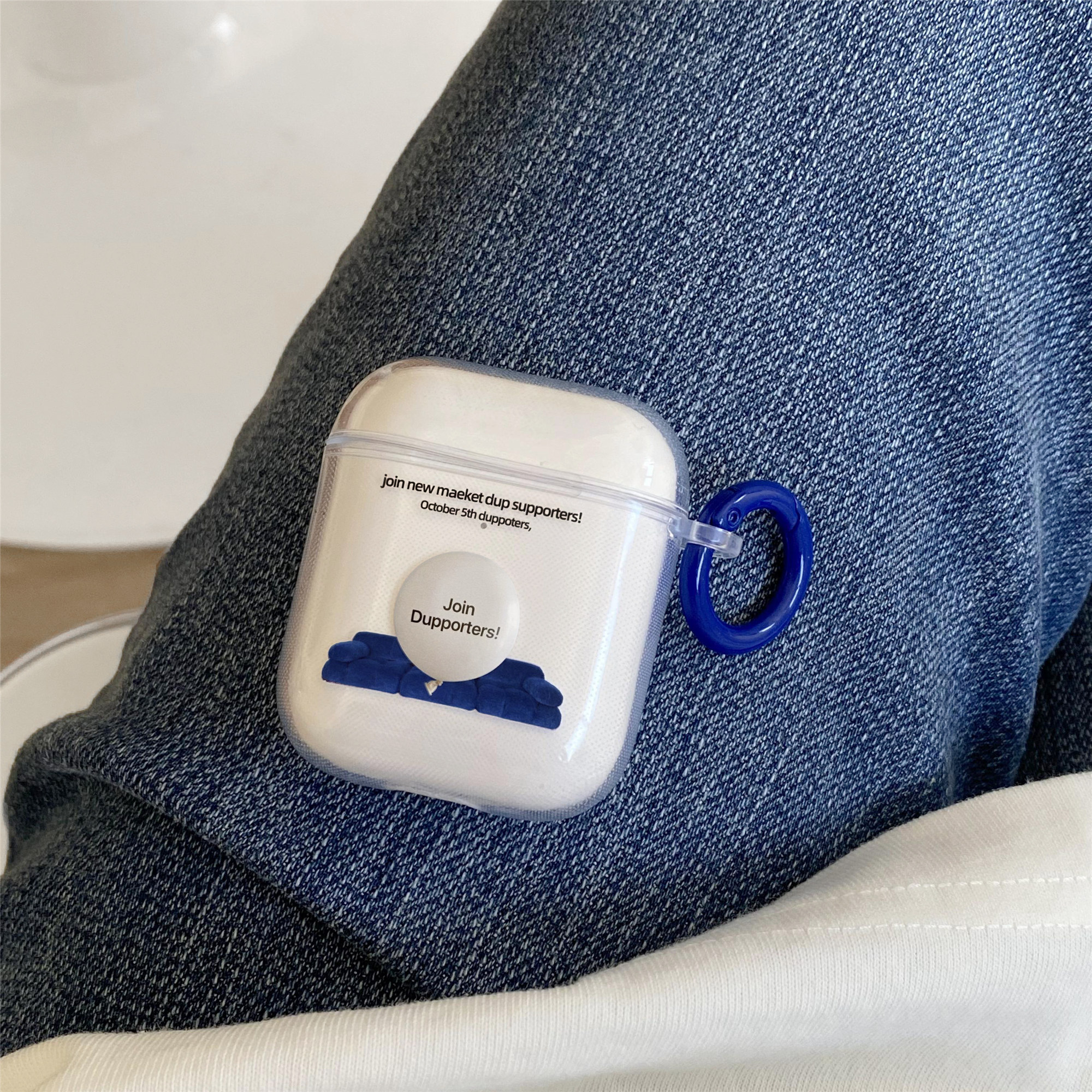 白色气球适用于网易云音乐耳机保护套日韩潮流ins风小众风耳机套网易