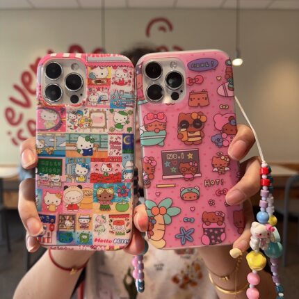 日本可爱卡通HelloKitty凯蒂猫适用iPhone16ProMax手机壳KT猫个性搞怪14/13苹果15pro软壳防摔小众全包16外壳