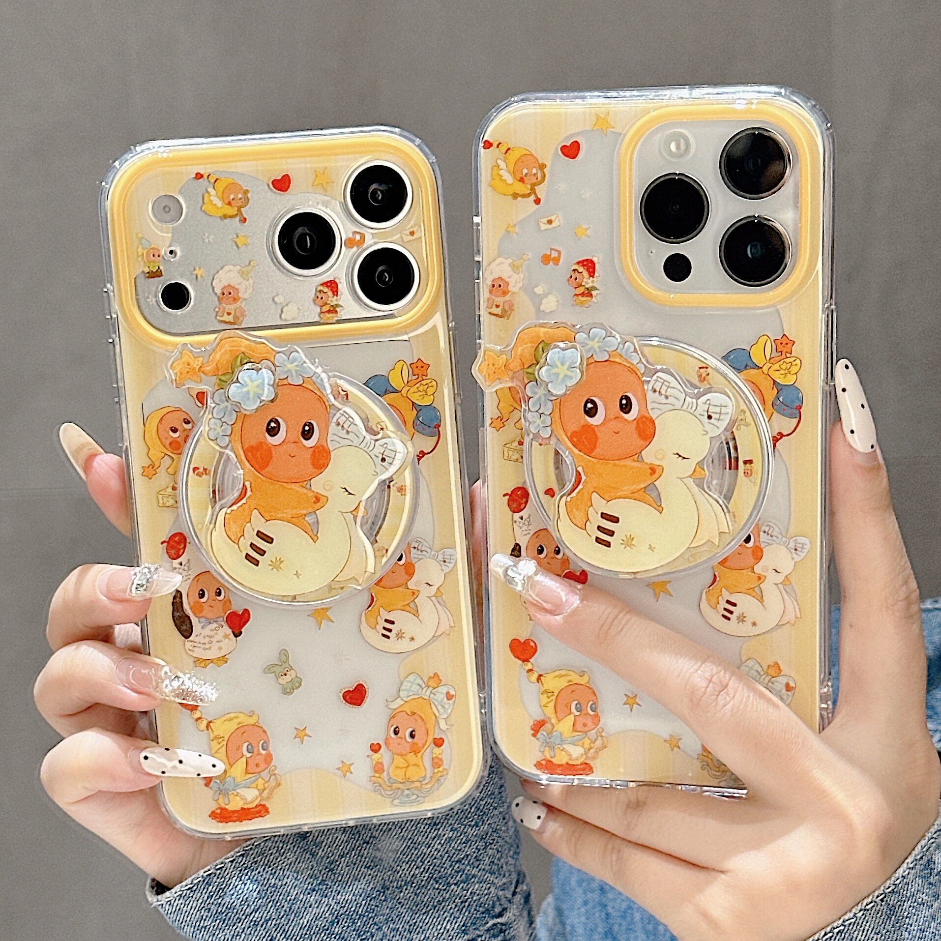 呆萌可爱星星人立体公仔适用苹果17ProMax手机壳iPhone16pro磁吸充电外壳个性卡通17p保护套防摔情侣款15外壳