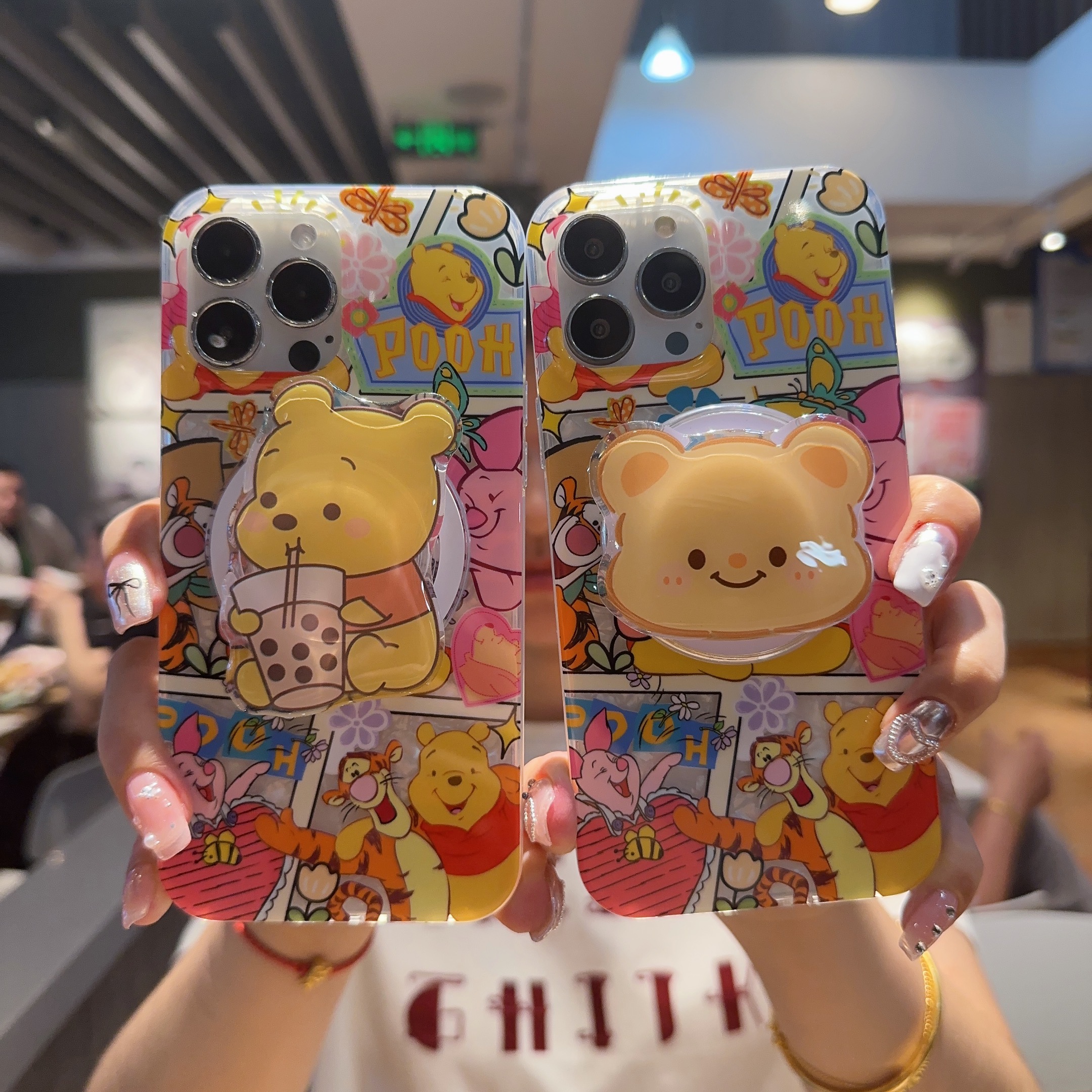 迪士尼可爱跳跳虎维尼熊磁吸适用iPhone16Pro手机壳无线充电个性13苹果14promax硅胶软壳防摔少女粉猪i15外壳