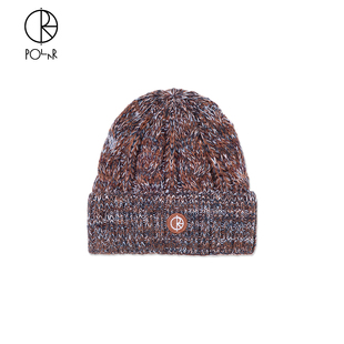 Beanie Polar Braid 羊毛贴布logo冷帽男女编织毛线帽潮 Skate