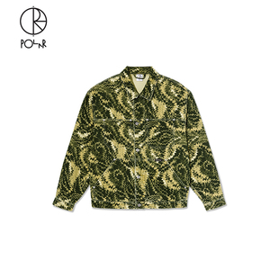 Skate Jacket Camo 蟒纹宽松街头牛仔夹克外套男 Patrik Polar