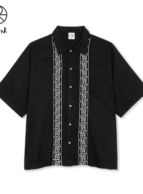 Polar Skate Co Double P Bowling Shirt 刺绣百搭街头短袖衬衫男