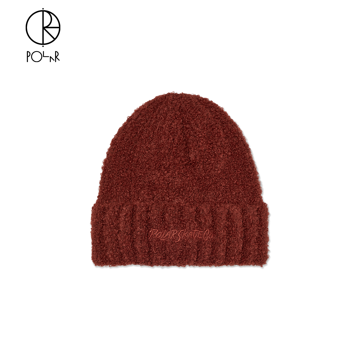 PolarSkateCo保暖刺绣毛线帽男