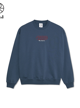 Polar Skate Co Faces Dave Crewneck春季重磅刺绣加绒圆领卫衣男