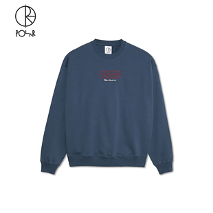 Skate Crewneck春季 Dave 重磅刺绣加绒圆领卫衣男 Faces Polar