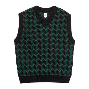 Polar Skate Co Zig Zag Knit Vest 滑板运动锯齿针织背心马甲男