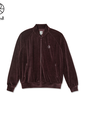 Polar Skate Co Velour Track Jacket 刺绣Logo复古丝绒夹克外套