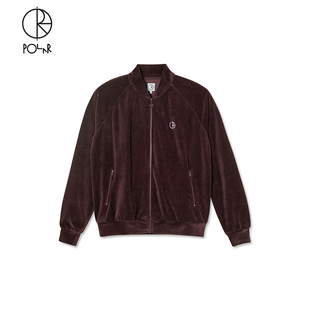 Skate Jacket Track 刺绣Logo复古丝绒夹克外套 Velour Polar