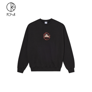 Skate Crewneck Dave 宽松重磅纯棉滑板圆领卫衣男 Sac Polar